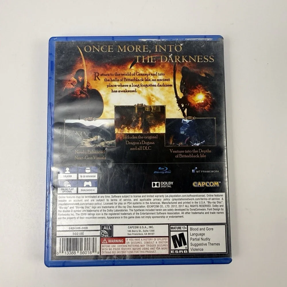 Dragon's Dogma Dark Arisen (PlayStation 4 2018) PS4 Tested Working